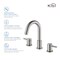Kibi Circular Bathroom Sink 8" Widespread Faucet with Drain Assembly KBF1016BN - alternate 8